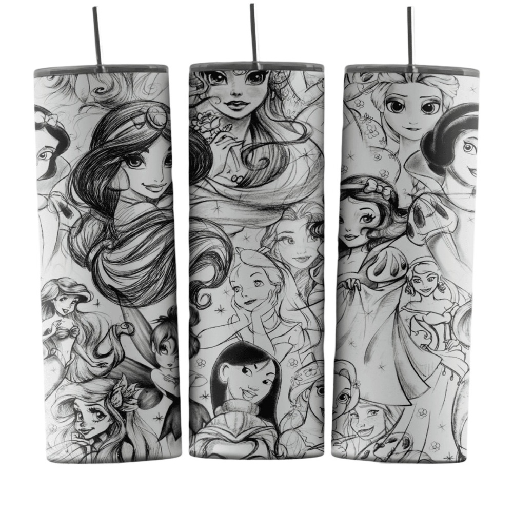 Disney Princess Sketch tumblr 20oz